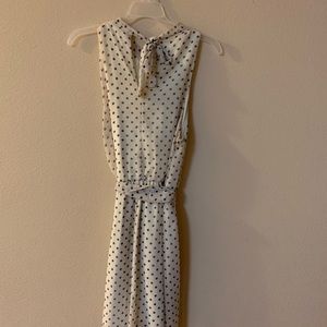 Anthropology black/white polka dot dress